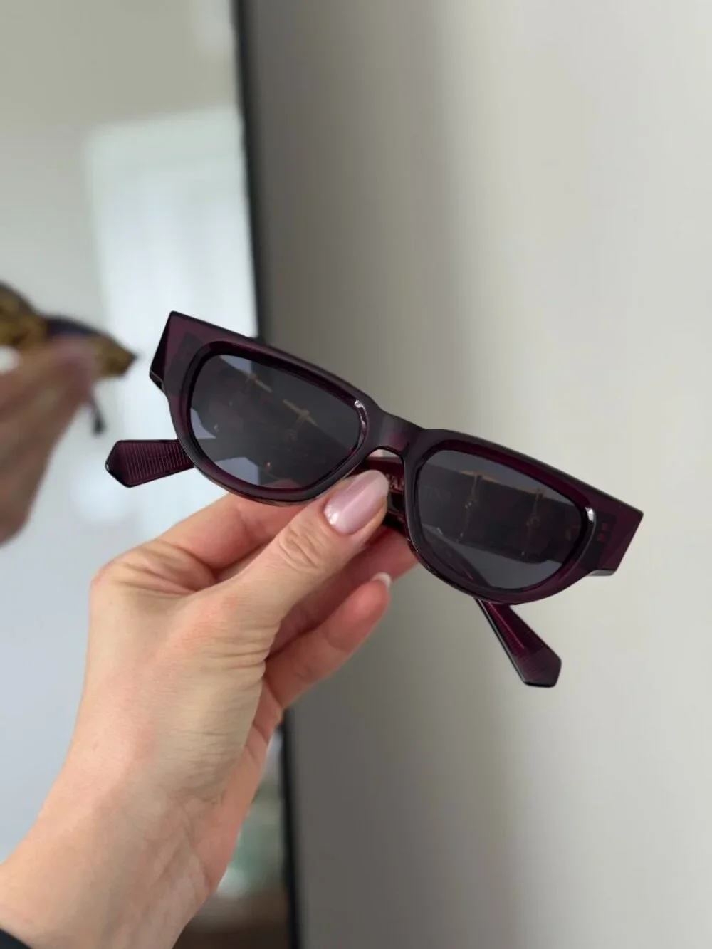 Valentino Women Sunglasses Crystal Purple Grey Cat Eye V - DUE VLS-103D-50
